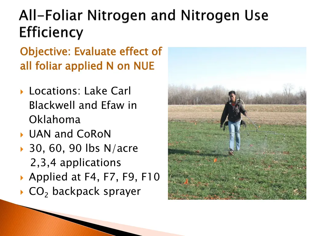 objective evaluate effect of all foliar applied