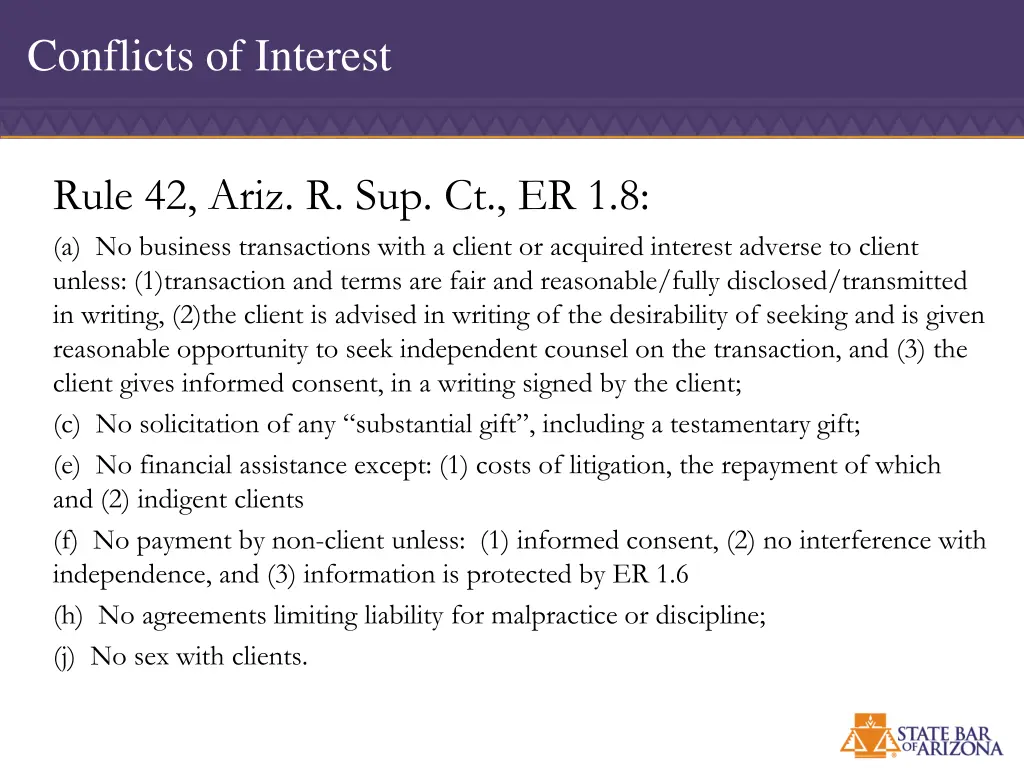 conflicts of interest 1
