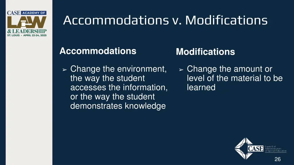 accommodations v modifications
