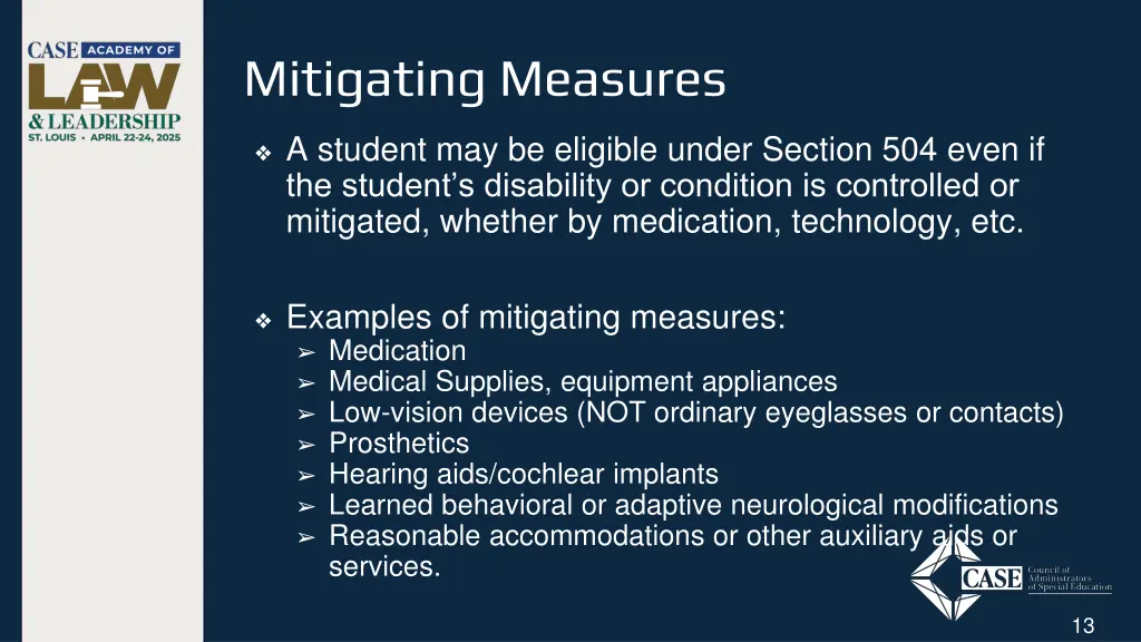 mitigating measures