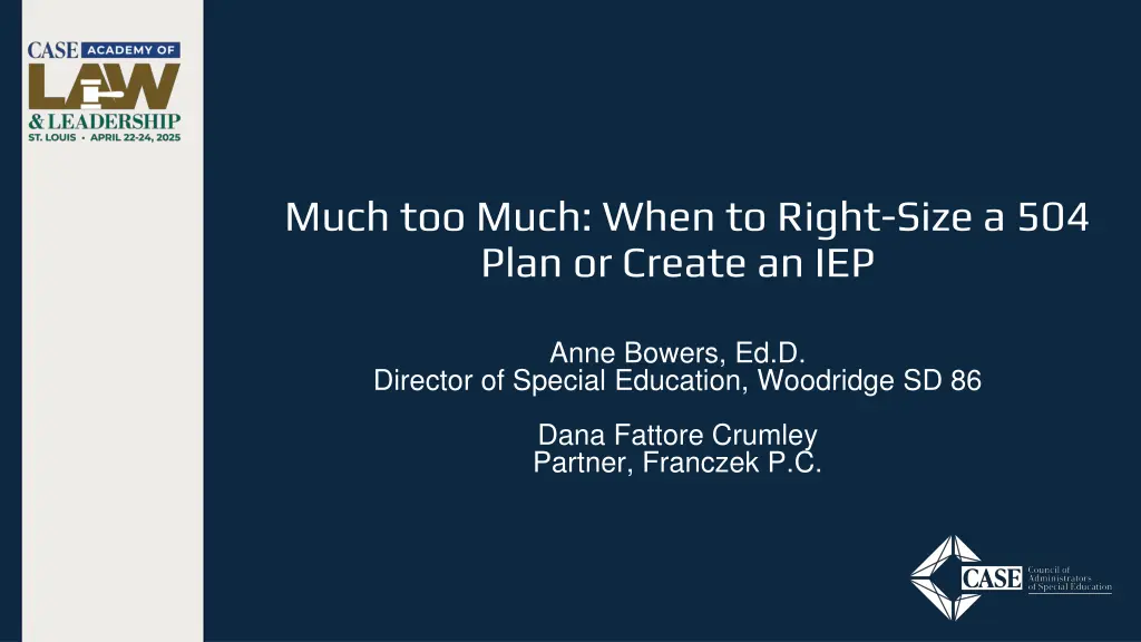 much too much when to right size a 504 plan