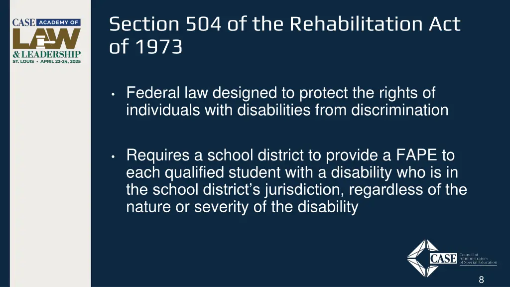 section 504 of the rehabilitation act of 1973