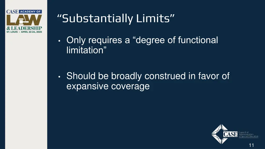 substantially limits
