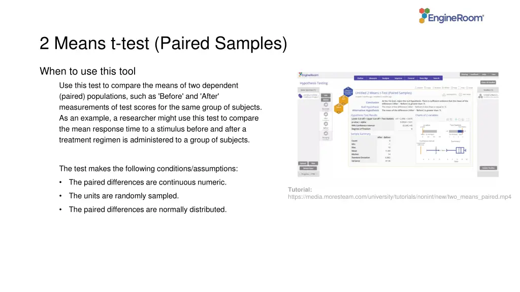 2 means t test paired samples