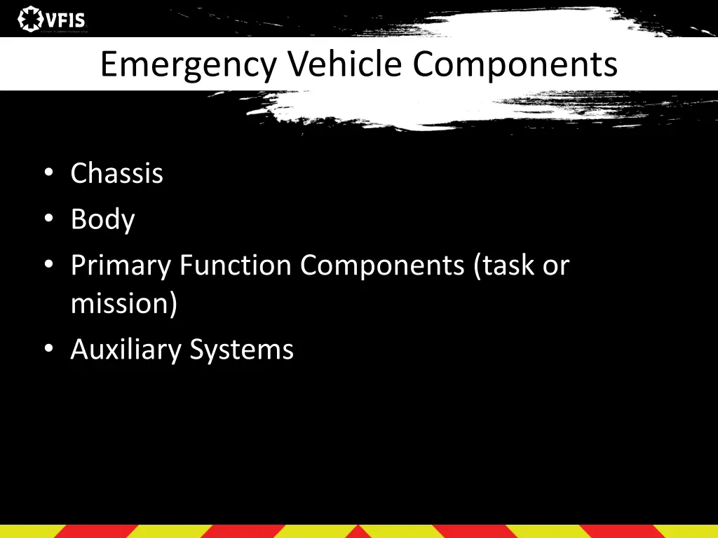 emergency vehicle components