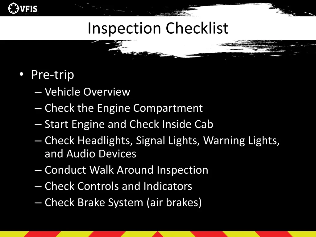 inspection checklist