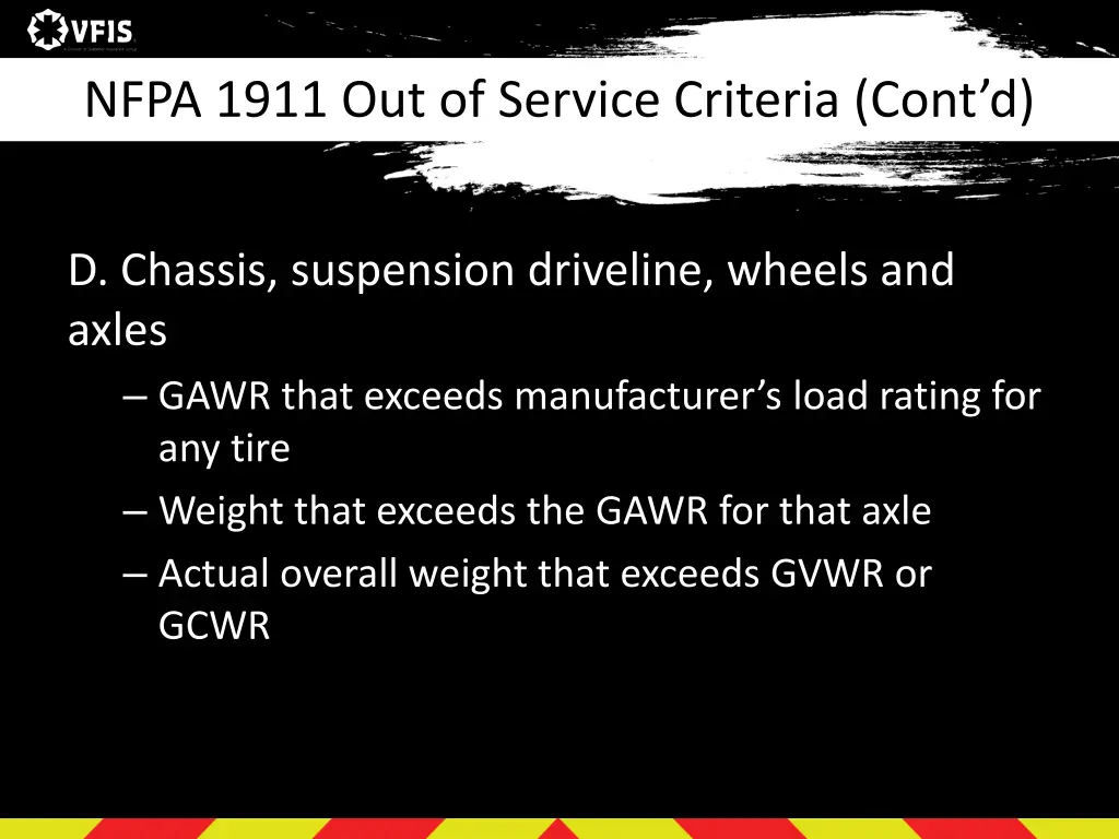 nfpa 1911 out of service criteria cont d 2