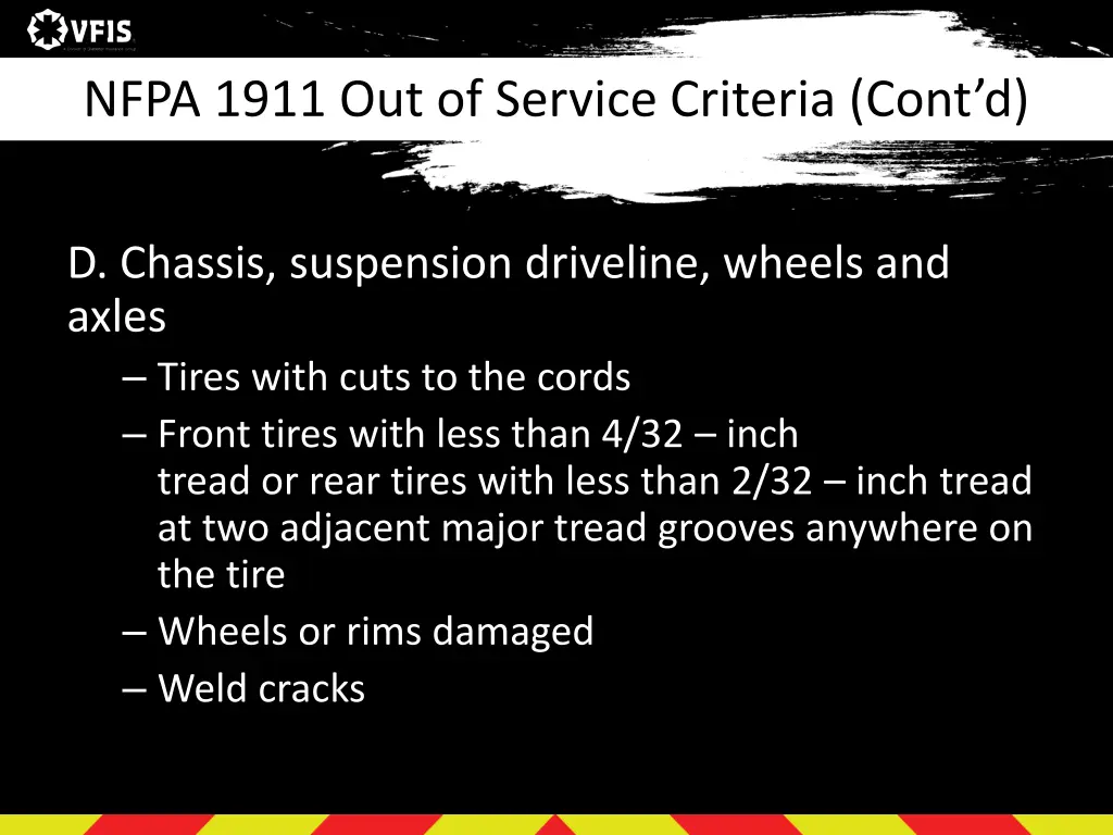 nfpa 1911 out of service criteria cont d 3