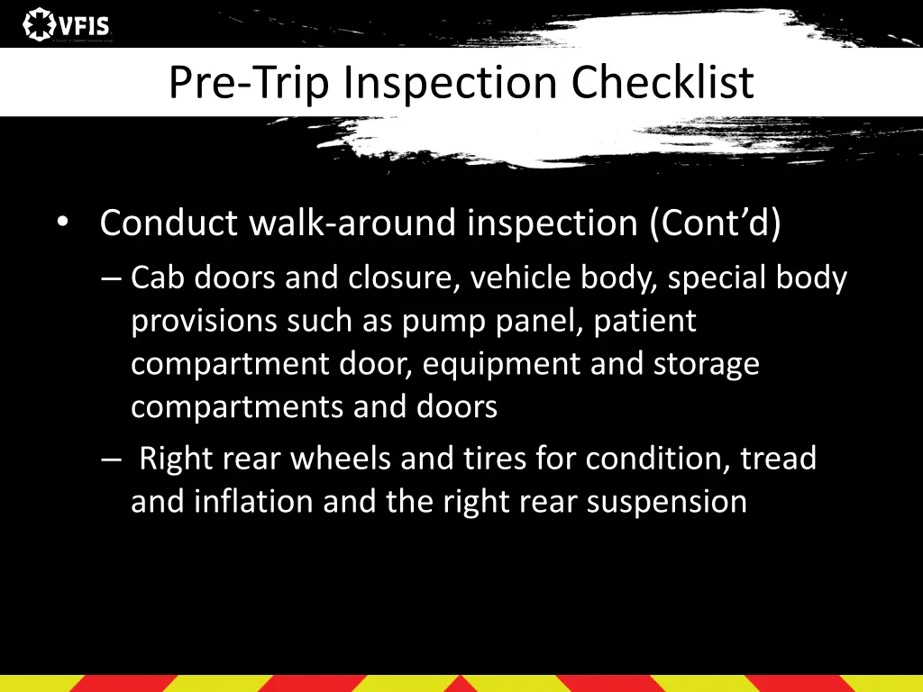 pre trip inspection checklist 10