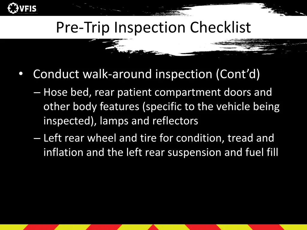 pre trip inspection checklist 11