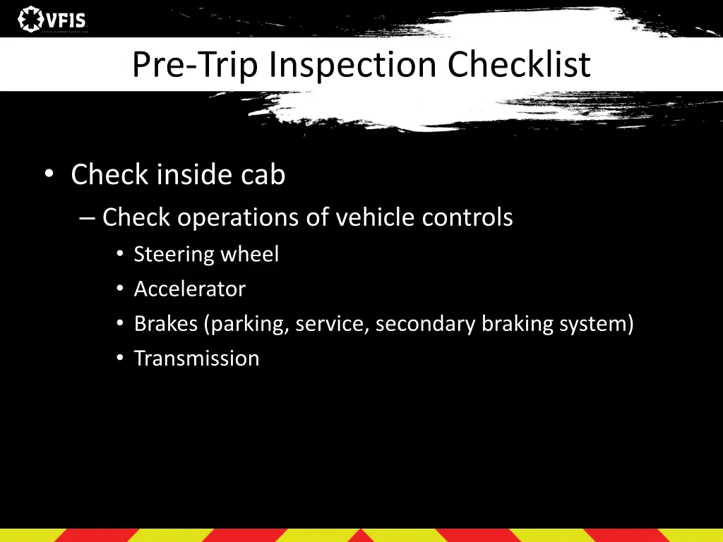 pre trip inspection checklist 6