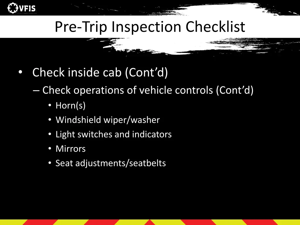 pre trip inspection checklist 7