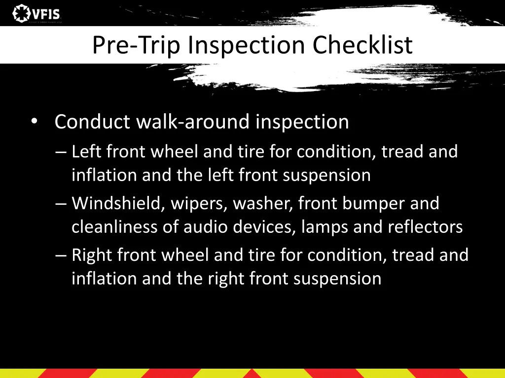 pre trip inspection checklist 9