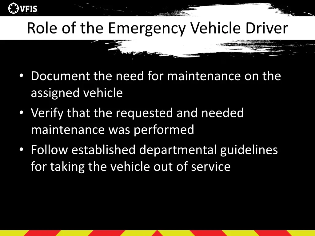 role of the emergency vehicle driver 2