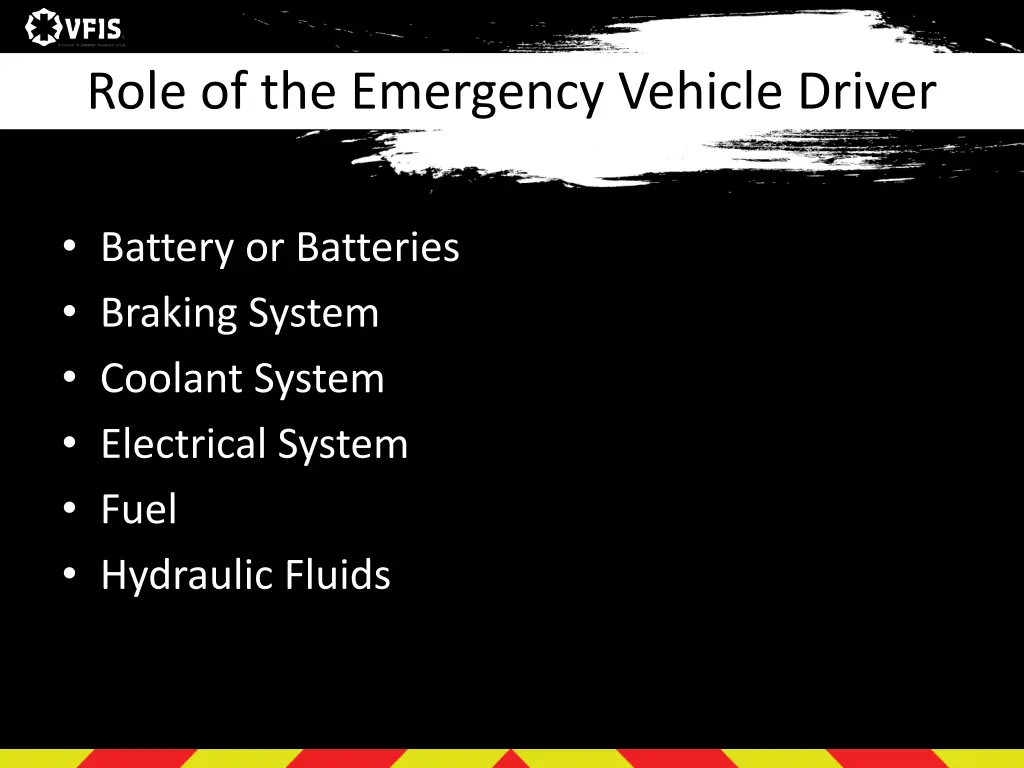 role of the emergency vehicle driver