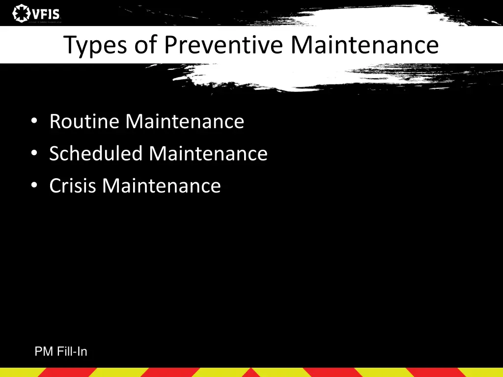 types of preventive maintenance