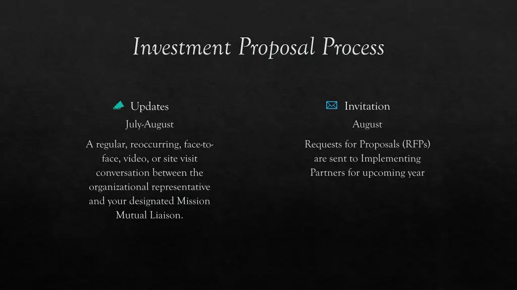 investment proposal process 2