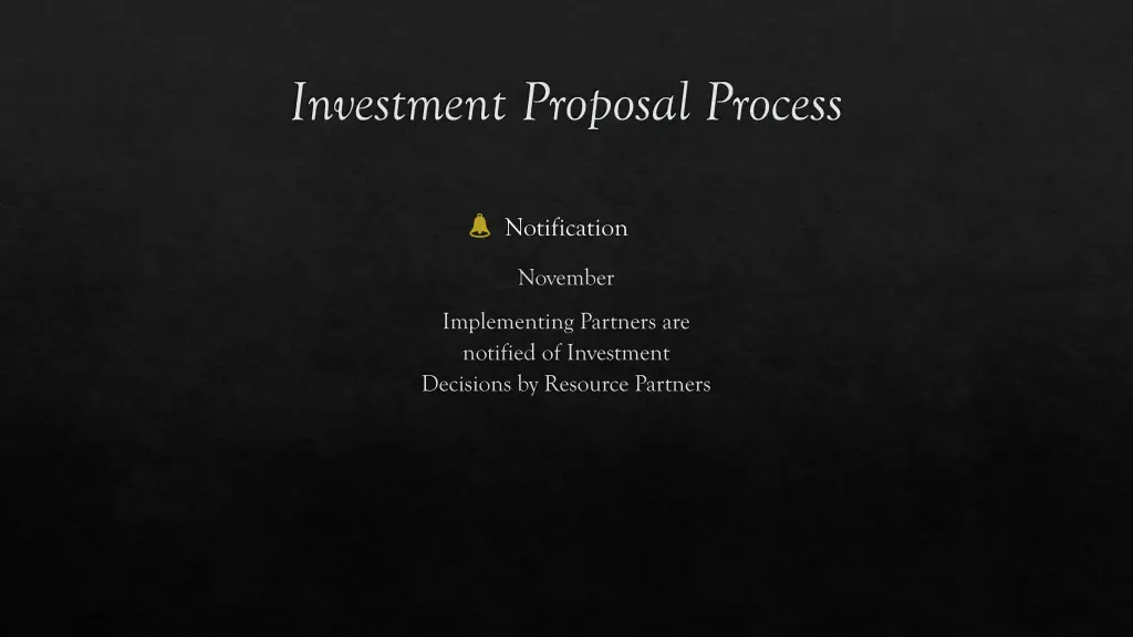 investment proposal process 4