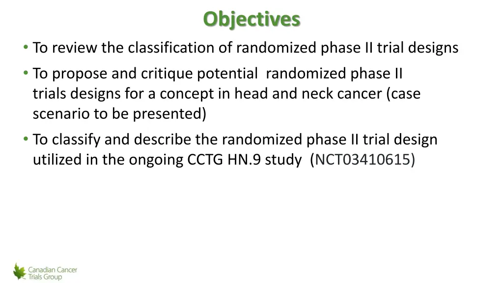 objectives