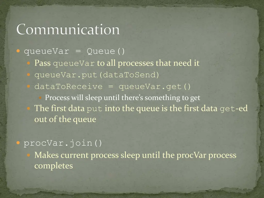 communication