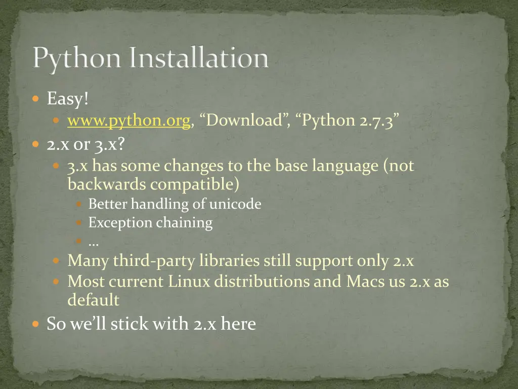 python installation
