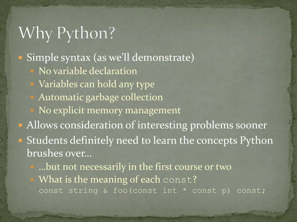 why python