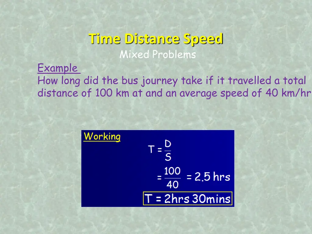 time distance speed mixed problems 1