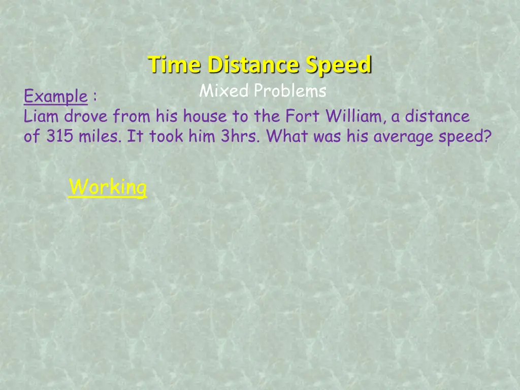 time distance speed mixed problems