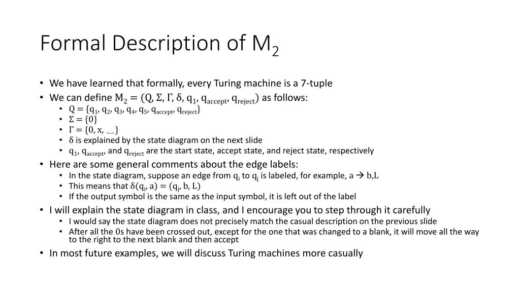 formal description of m 2