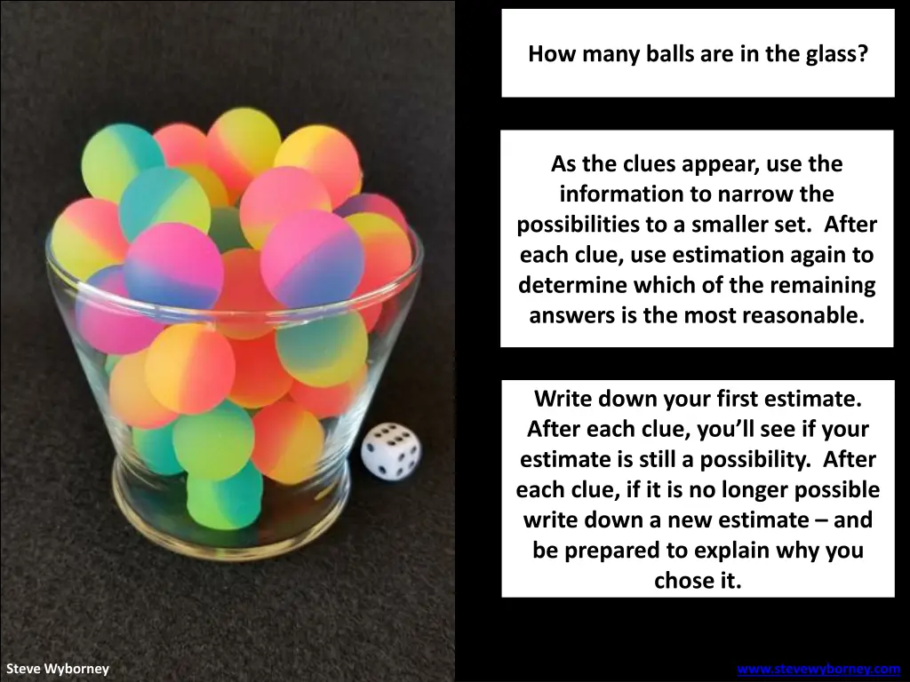 how many balls are in the glass 1