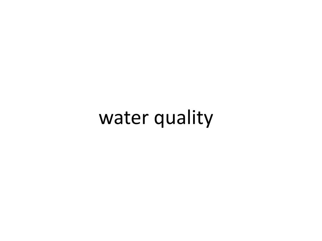 water quality