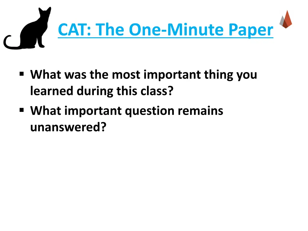 cat the one minute paper