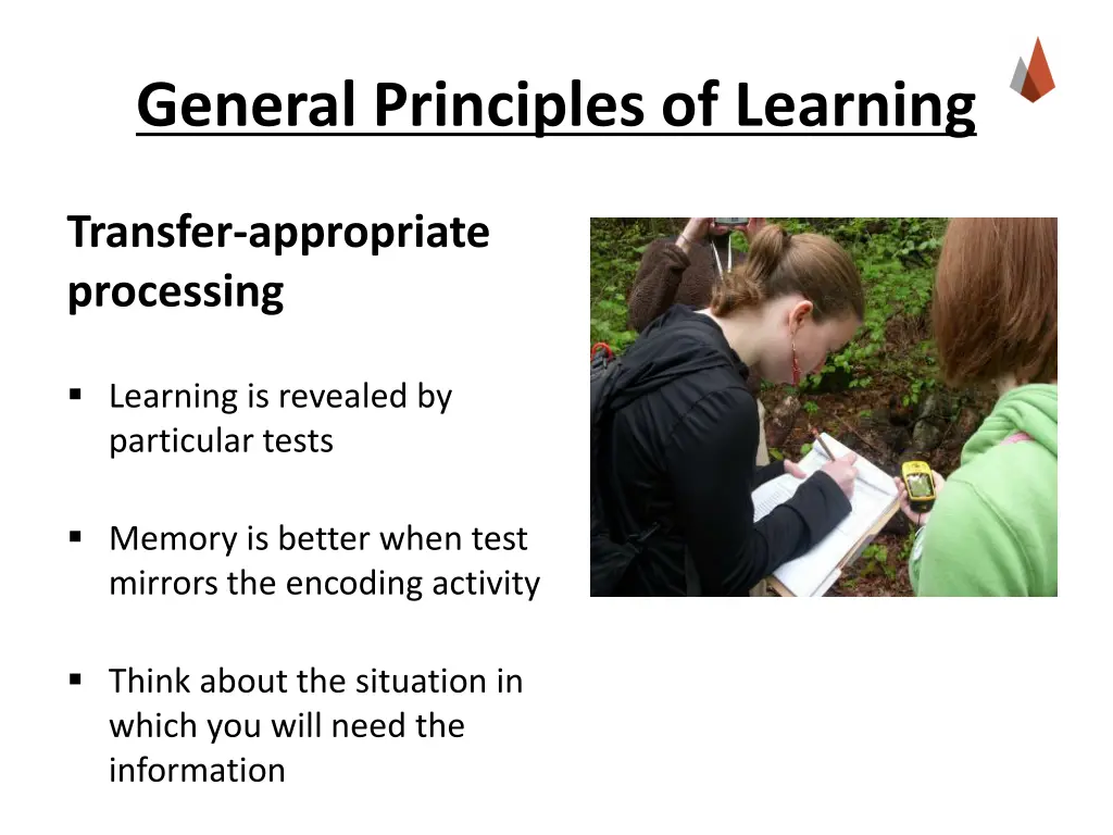 general principles of learning 1