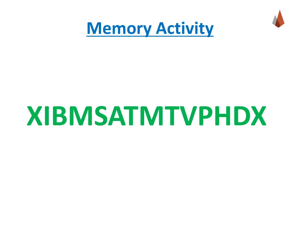 memory activity