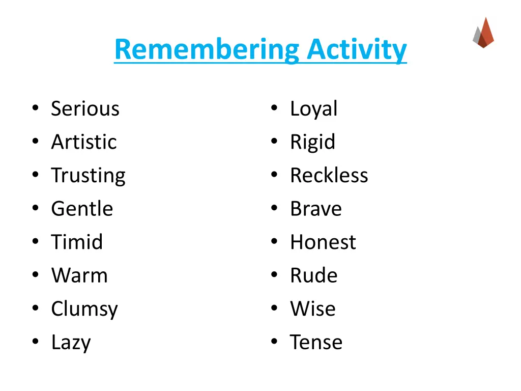 remembering activity