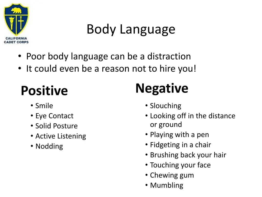 body language