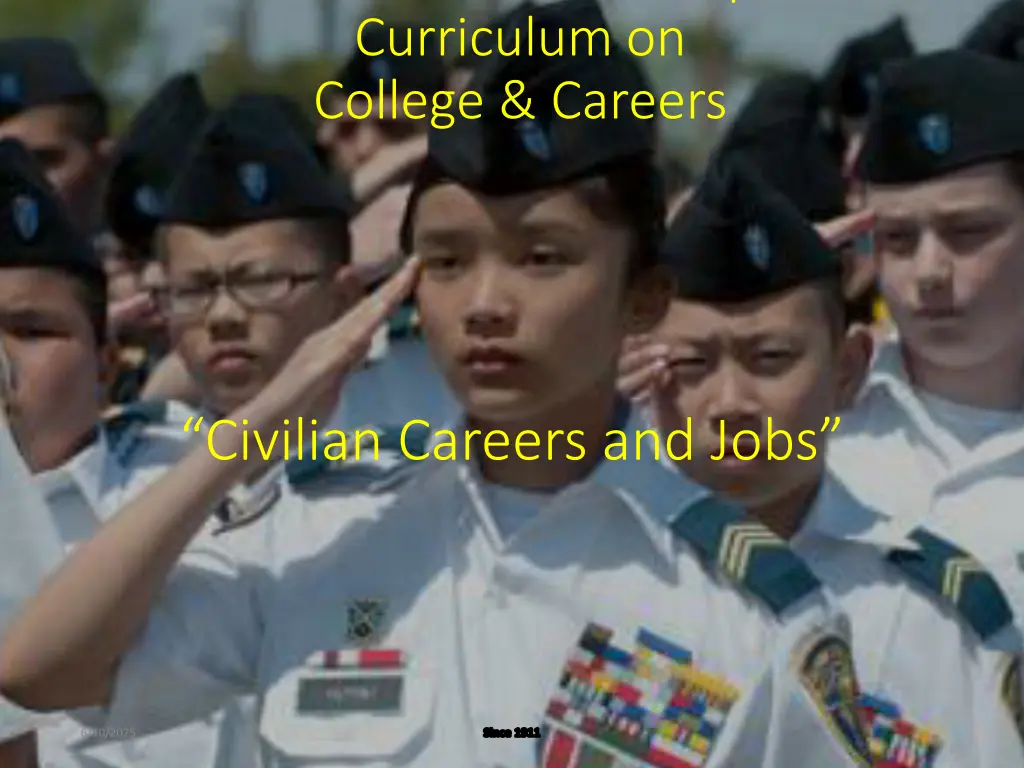 california cadet corps curriculum on college