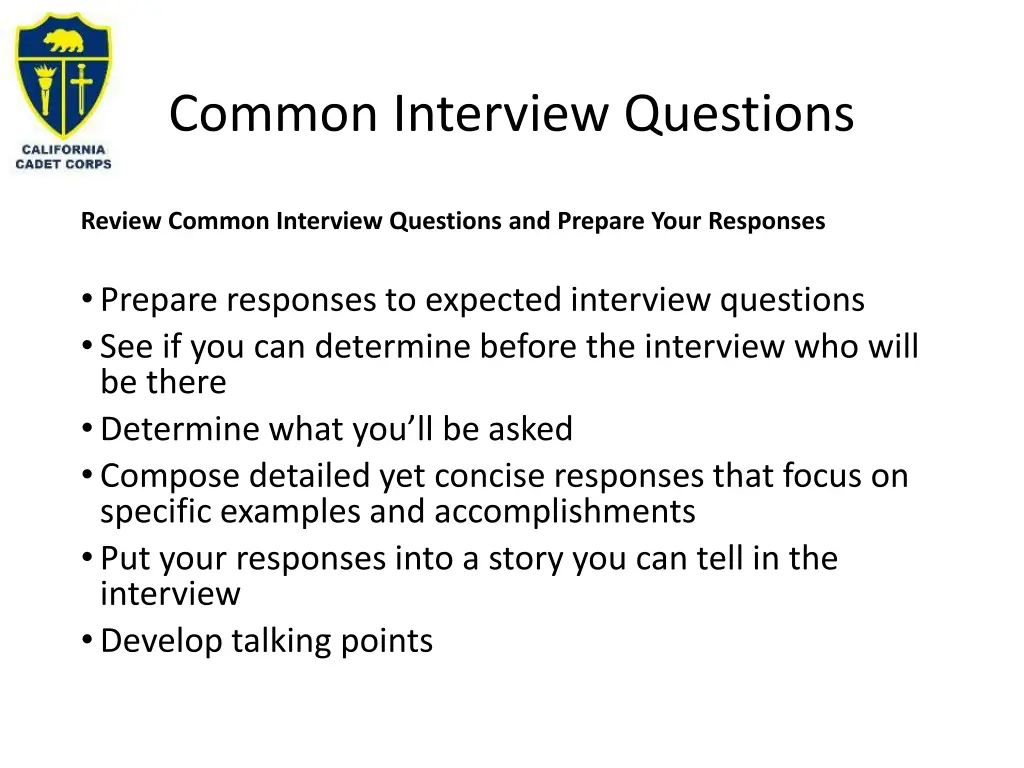 common interview questions