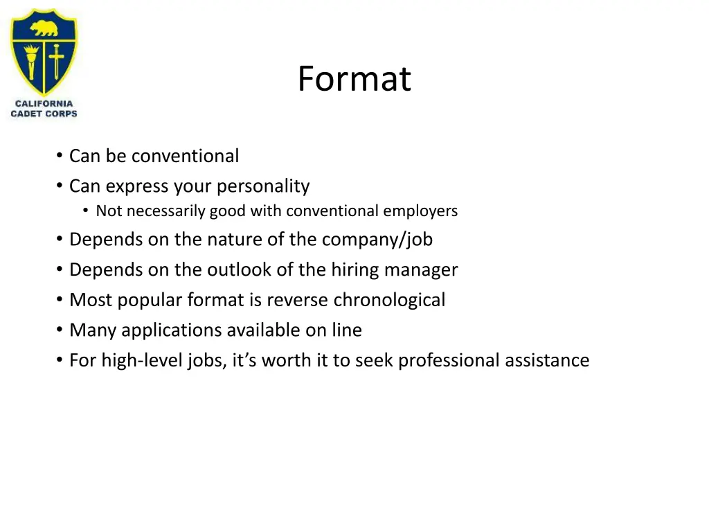 format