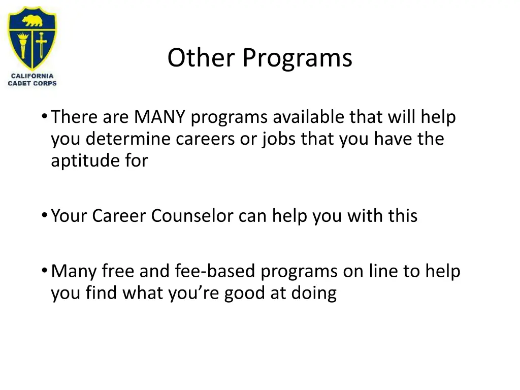 other programs