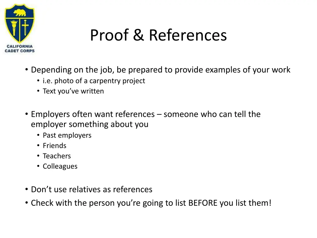 proof references