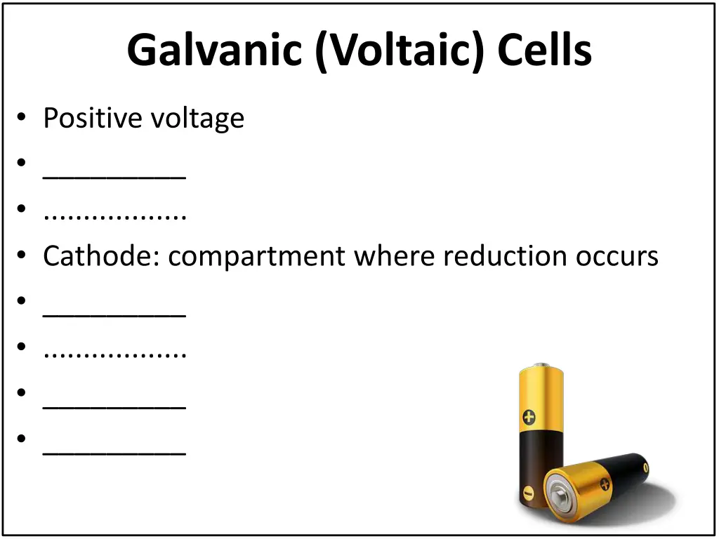 galvanic voltaic cells