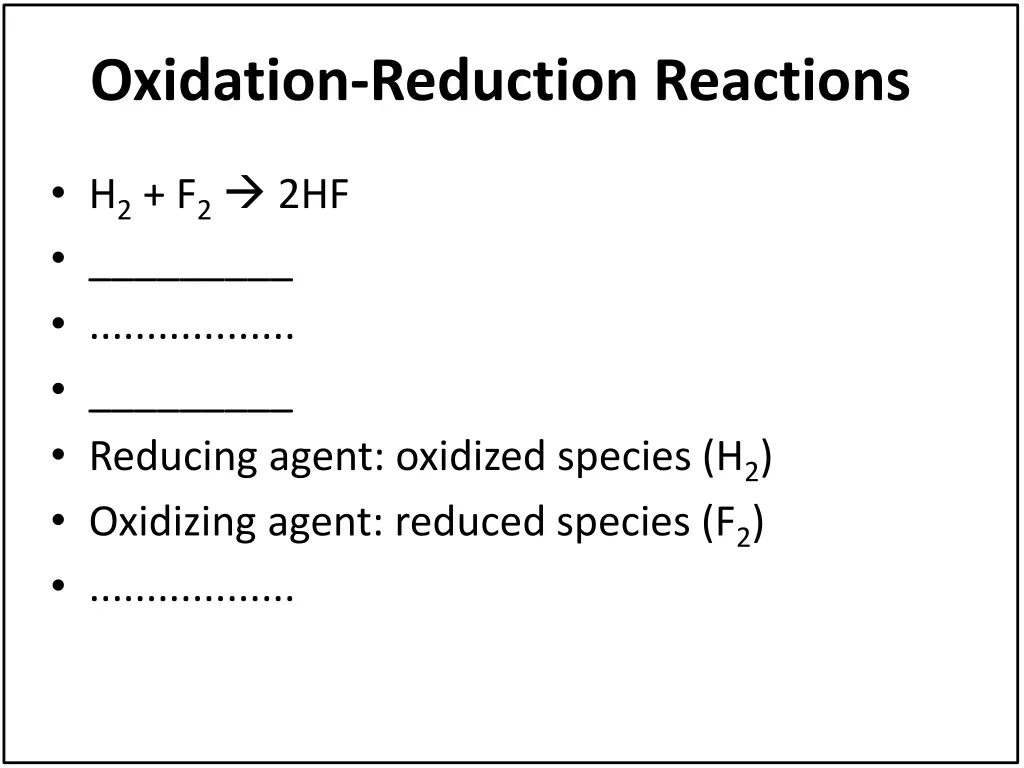 oxidation reduction reactions 1
