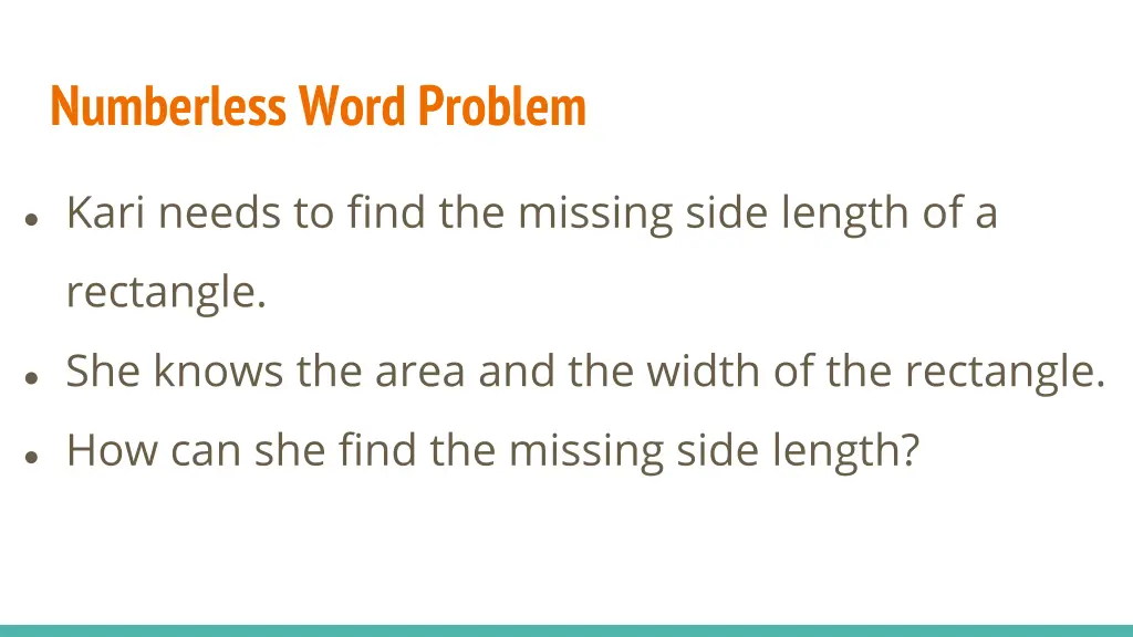 numberless word problem 3