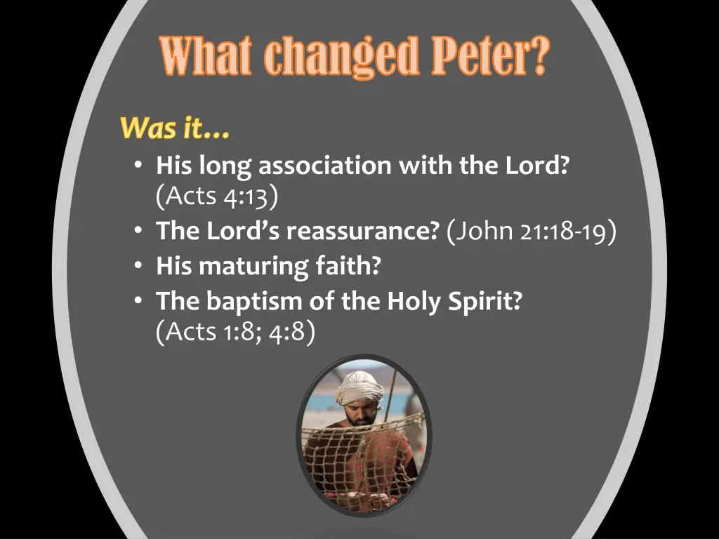 what changed peter
