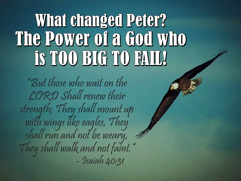 what changed peter what changed peter the power