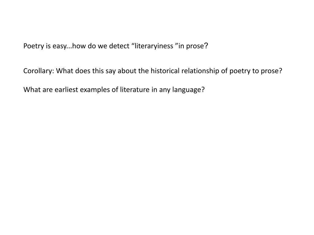 poetry is easy how do we detect literaryiness
