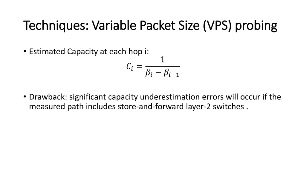 techniques variable packet size vps probing 2