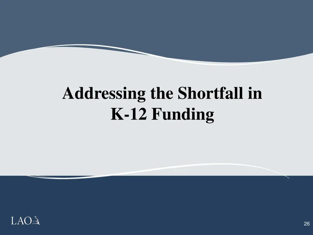addressing the shortfall in k 12 funding
