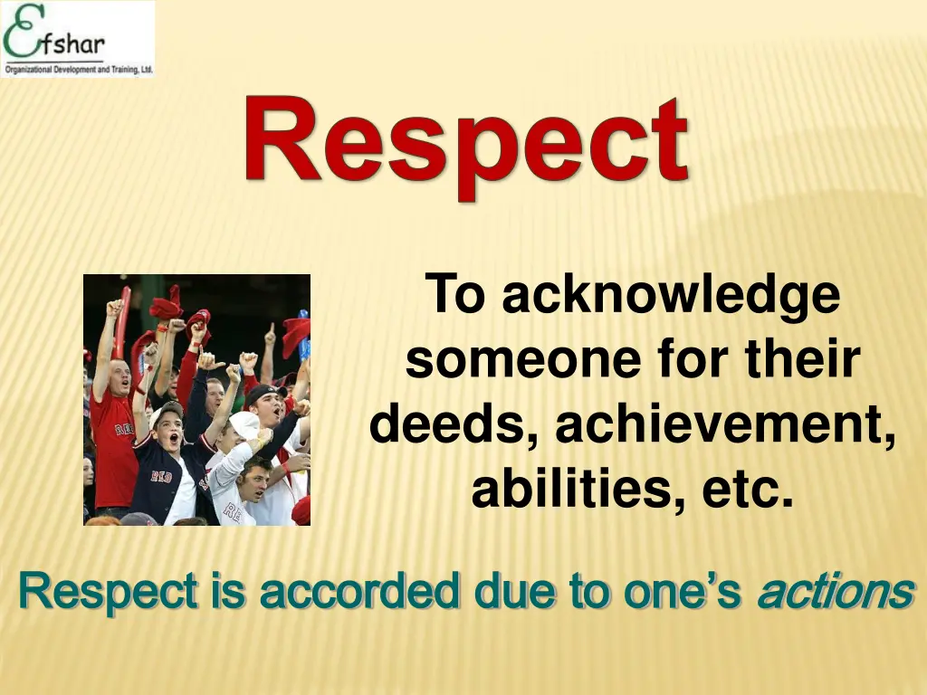 respect